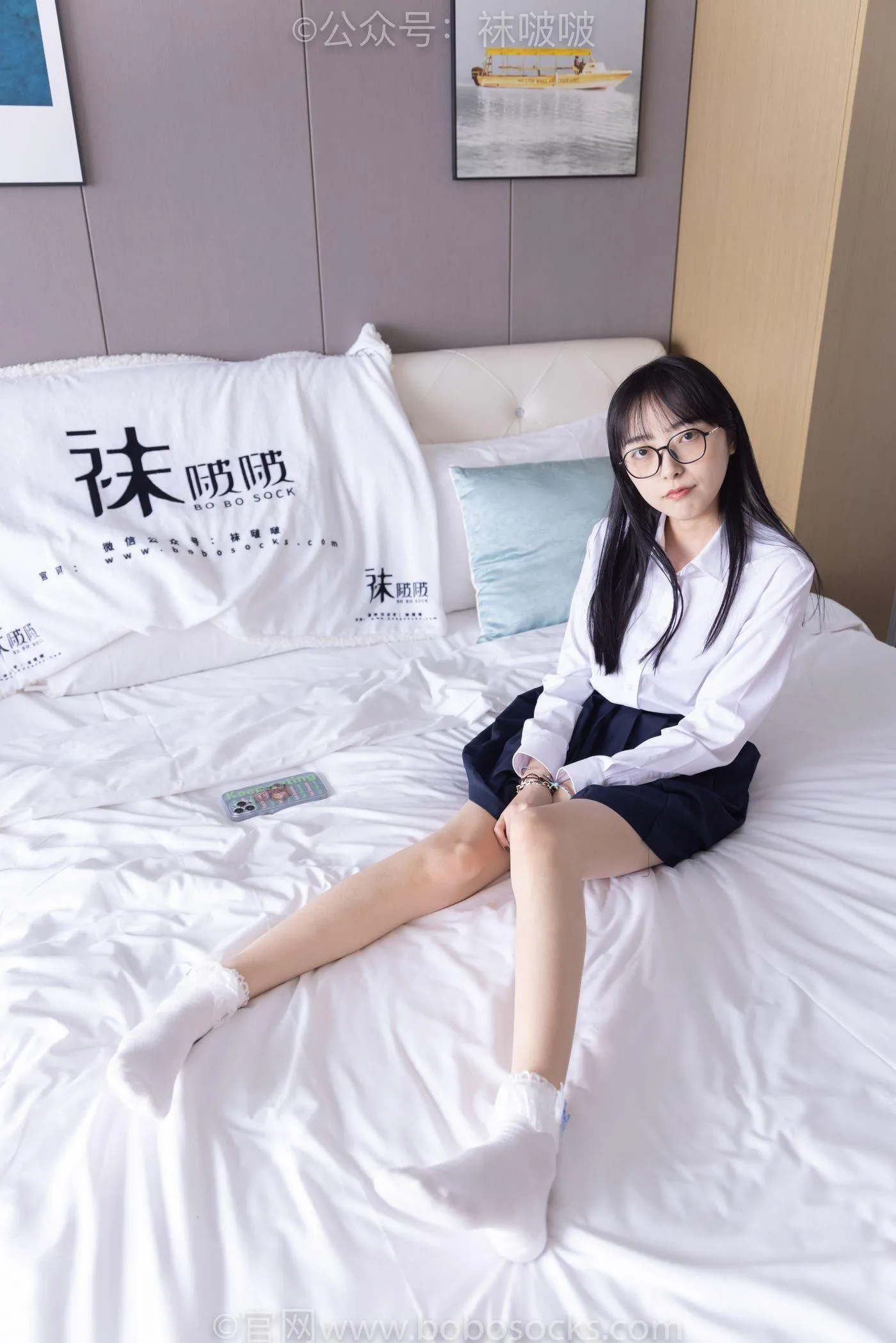 [BoBoSocks袜啵啵]NO.070 稚予-皮鞋、拖鞋、过膝袜、白棉袜 [148P]插图5
